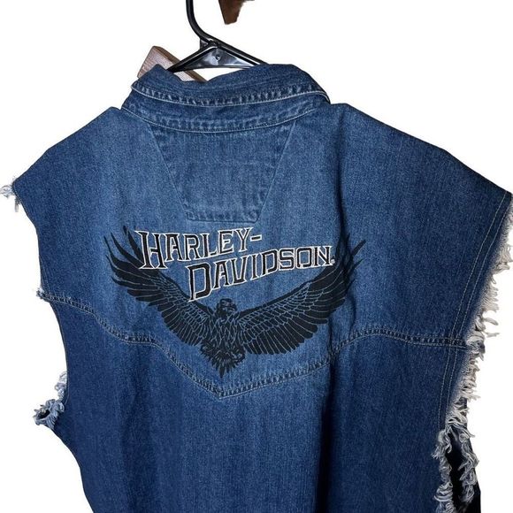 Harley Davidson Distressed Vest 3XL - Picture 4 of 4